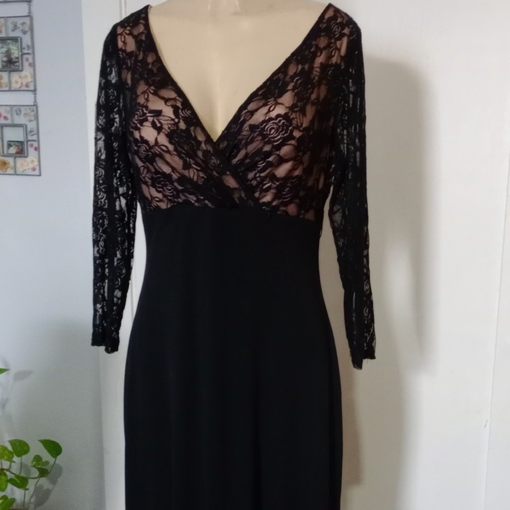 Glamour Black and Cream Dress